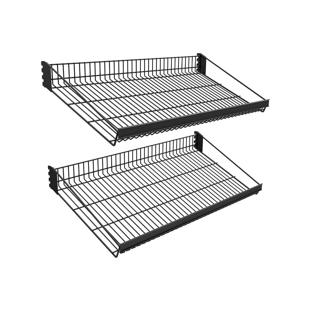 564-V45069 Planniq Core® Angled Wire Shelves - 36" x 16", Black