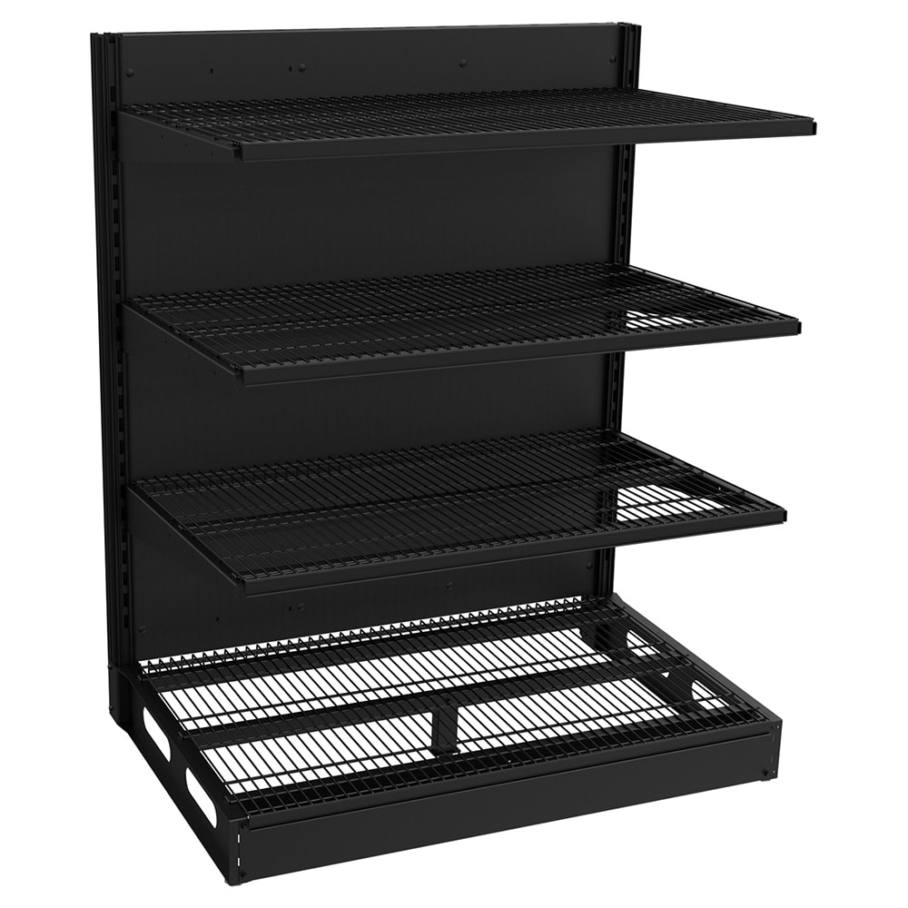 564-S043060BW Planniq Strong® 4 Shelf Beer Cave Cooler Starter Shelving Unit - 50 3/4"L x 34...