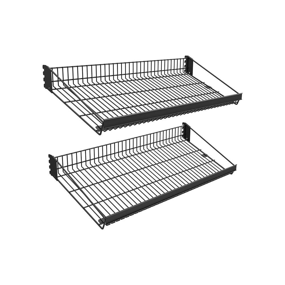 564-V45068 Planniq Core® Angled Wire Shelves - 36" x 14", Black
