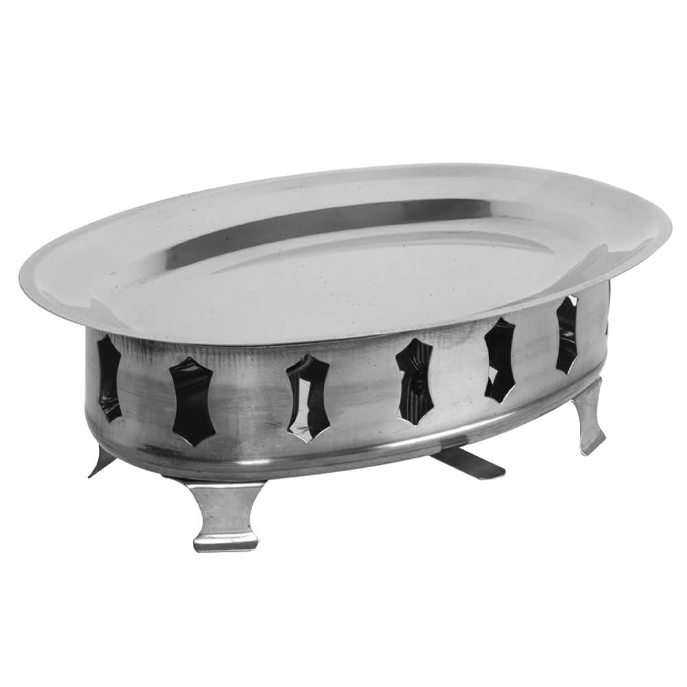 438-SLFD002 16" Oval Chafer Platter w/ Stand, Stainless Steel
