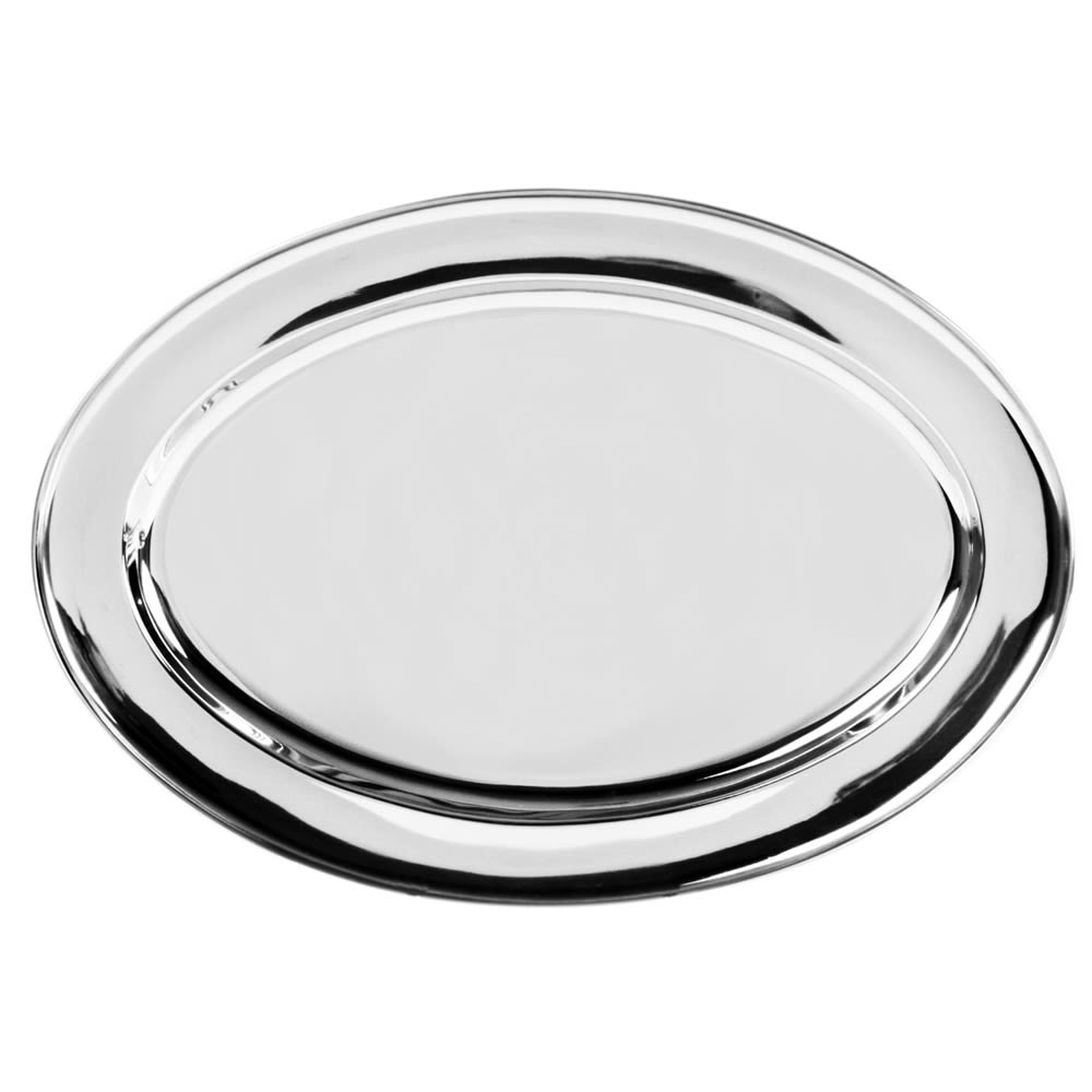 438-SLOP026 Oval Serving Platter - 26" x 18", Stainless, Mirror Finish
