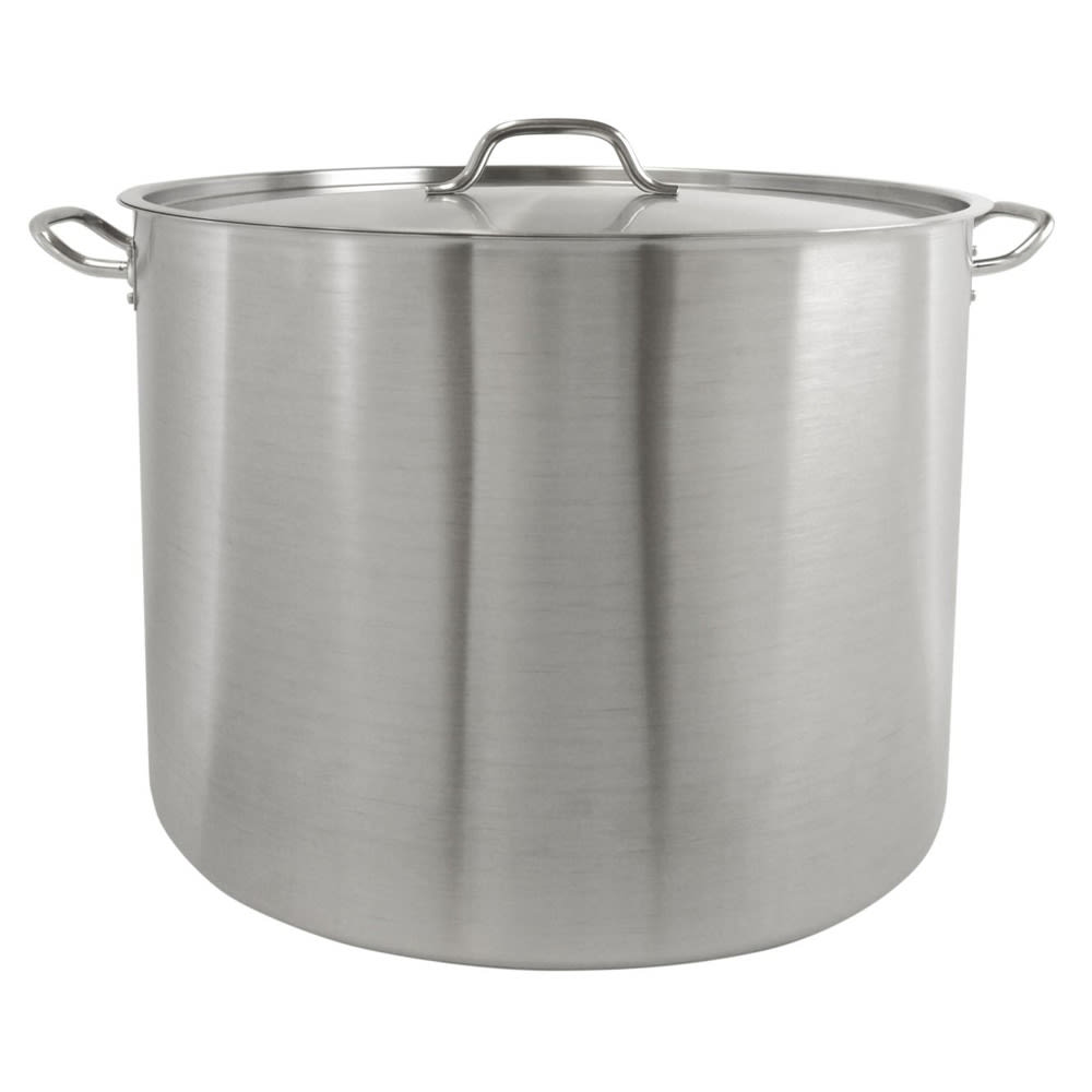 438-SLSPS080 80 qt Stainless Steel Stock Pot w/ Cover - Induction Ready