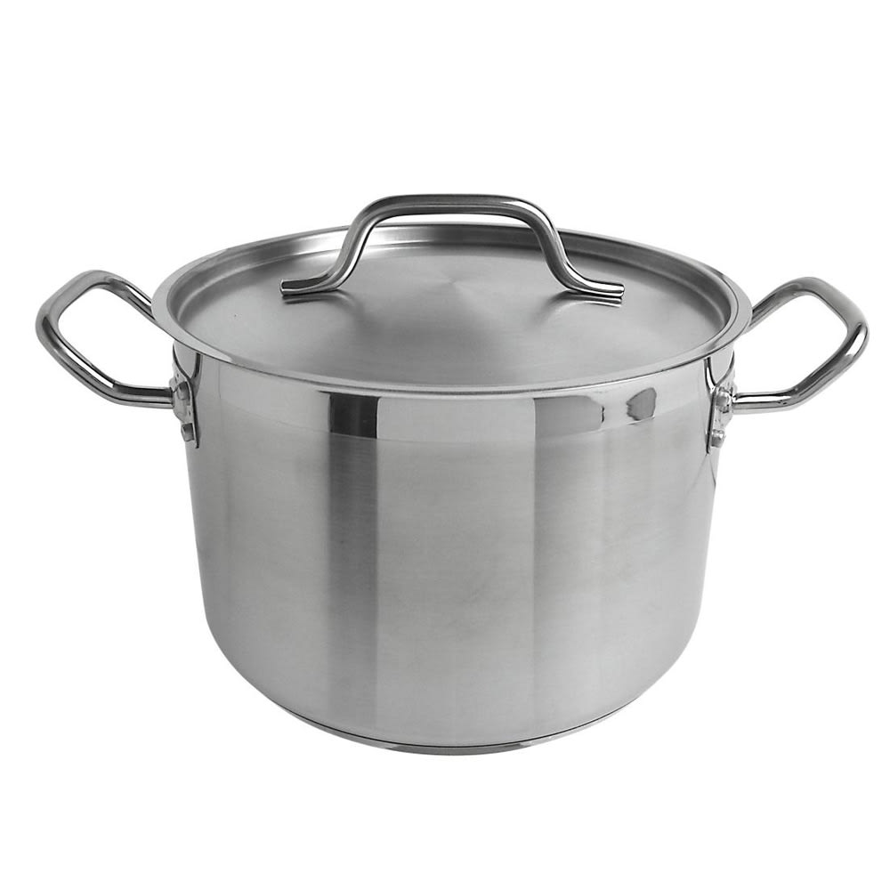 438-SLSPS008 8 qt Stainless Steel Stock Pot w/ Cover - Induction Ready