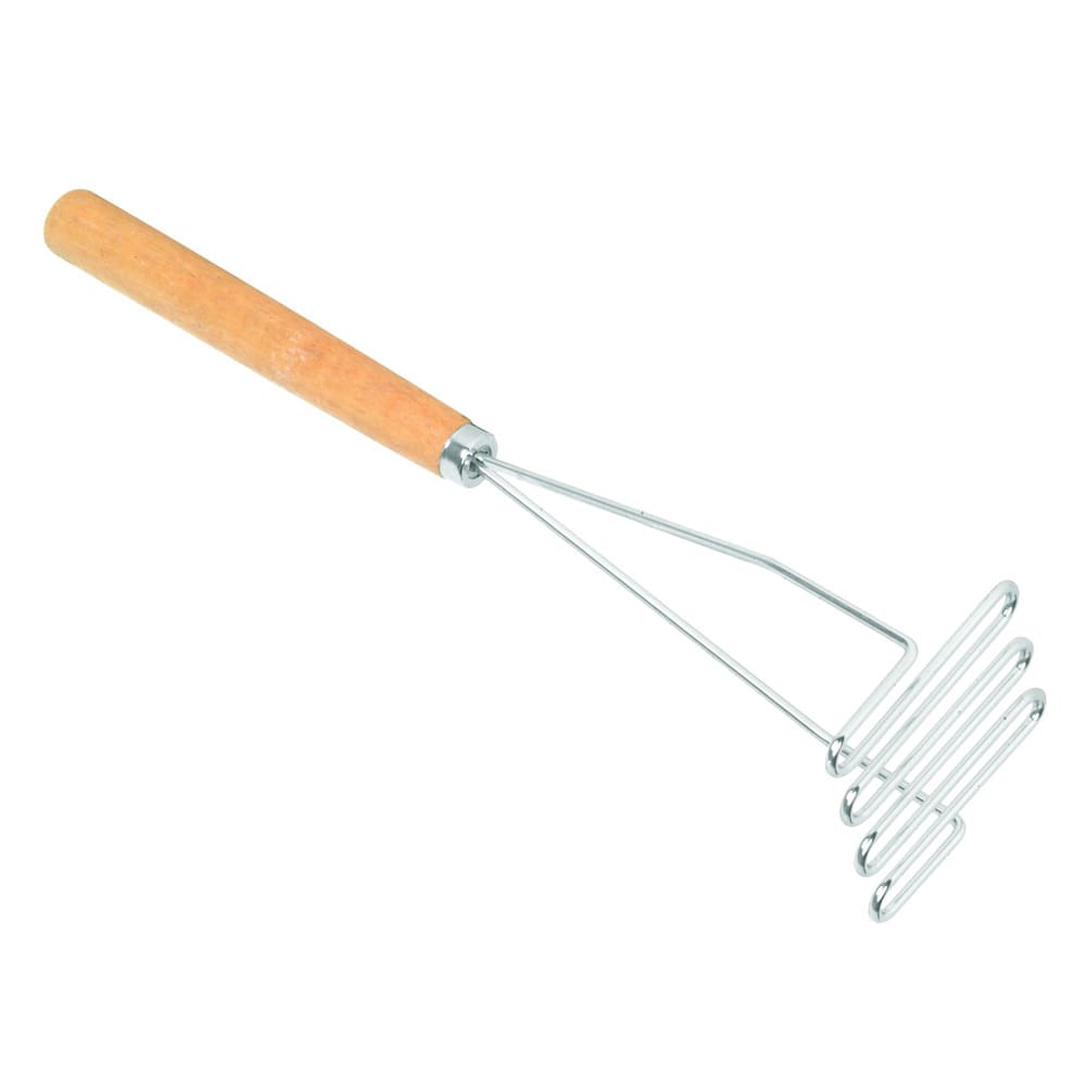 438-SLTMA018 18" Square Potato Masher w/ Wooden Handle
