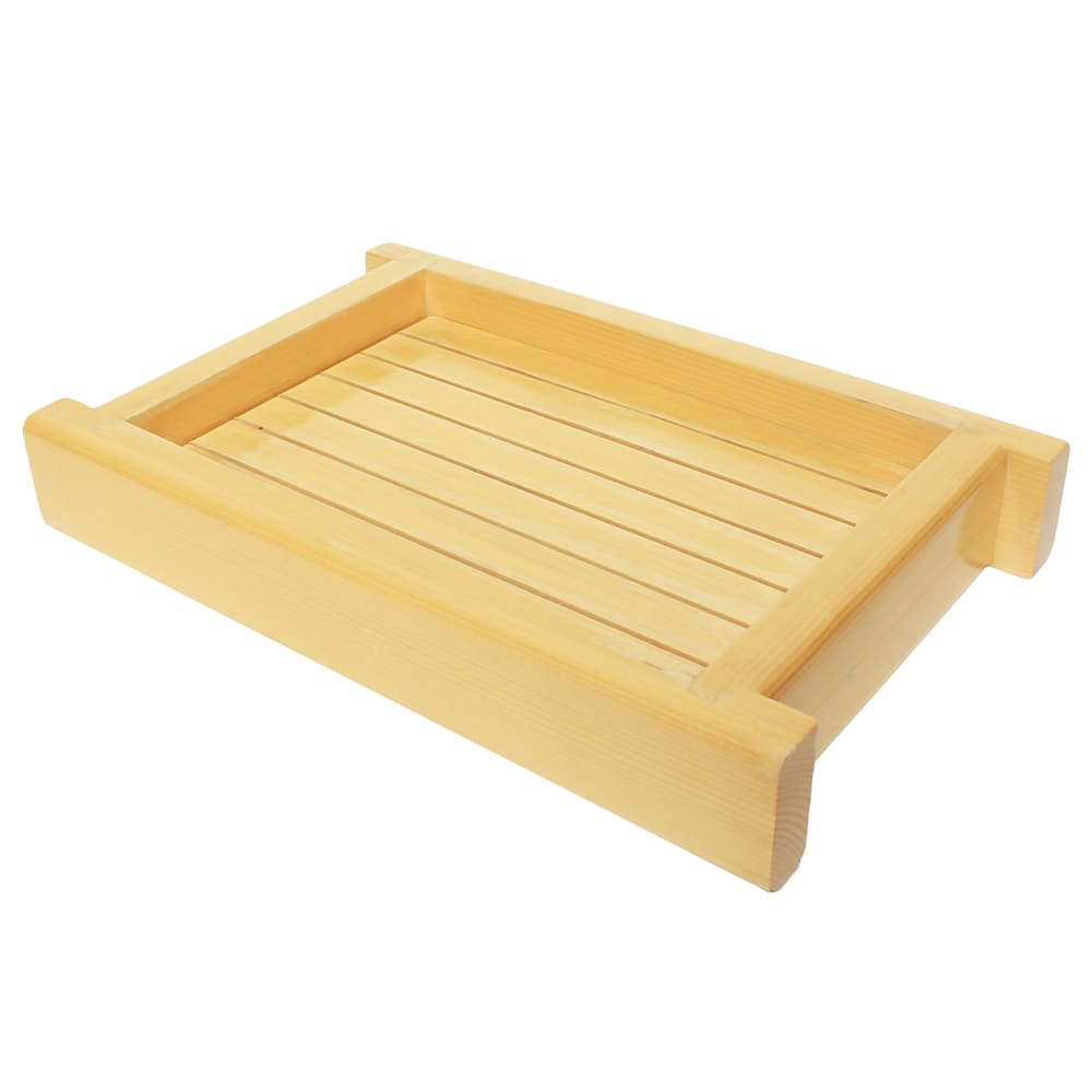 438-Y15 Sushi Serving Tray - 13 1/4" x 21 1/2", Shiraki Wood