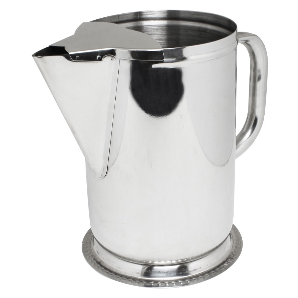 438-SLWP064 64 oz Stainless Steel Water Pitcher w/ Ice Guard, Mirror Finish