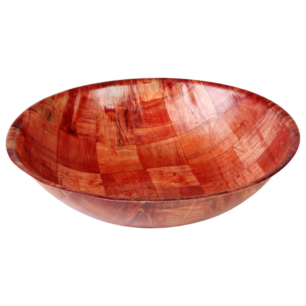 438-WDTSB014 14" Salad Bowl, Woven Wood