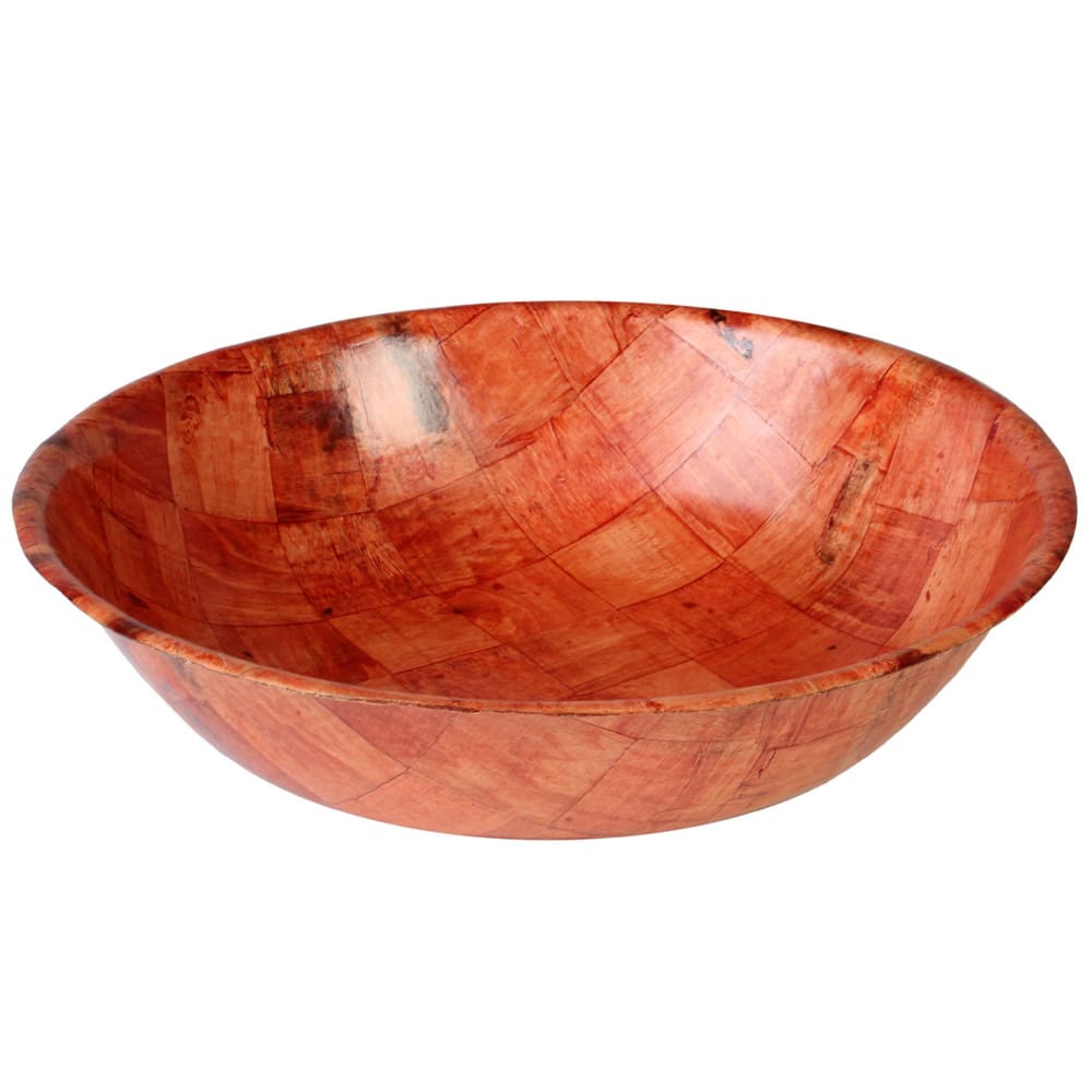 438-WDTSB016 16" Salad Bowl, Woven Wood