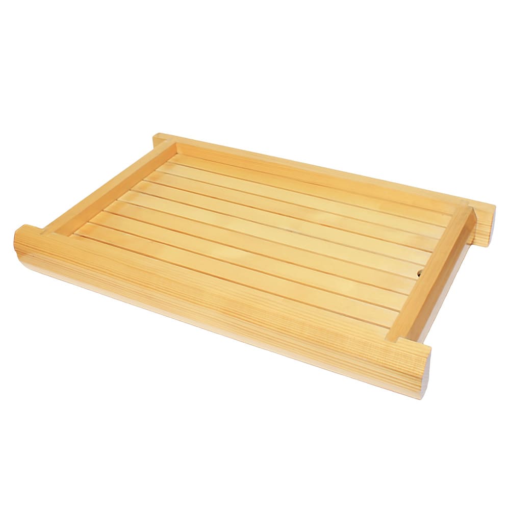 438-Y55 Sushi Serving Tray - 8" x 12 1/2", Shiraki Wood