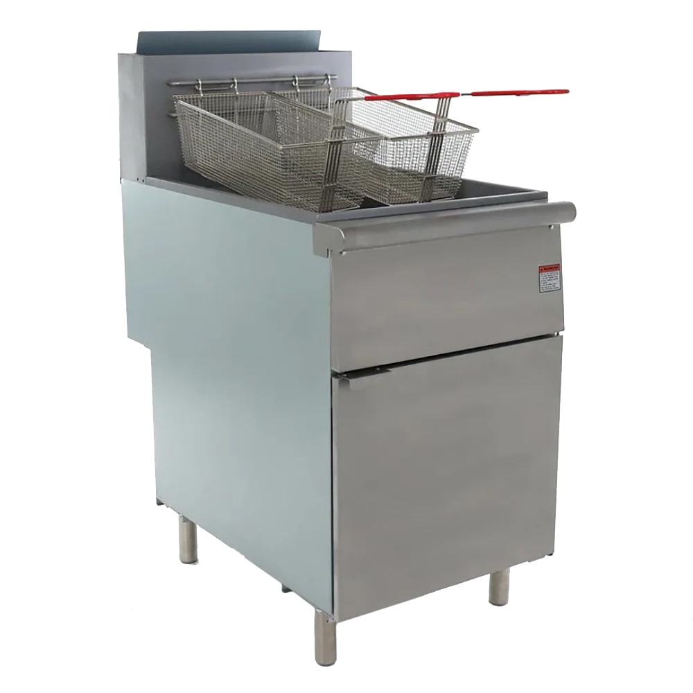 731-FF70NG Economy Gas Fryer- (1) 70 lb Vat, Floor Model, Natural Gas