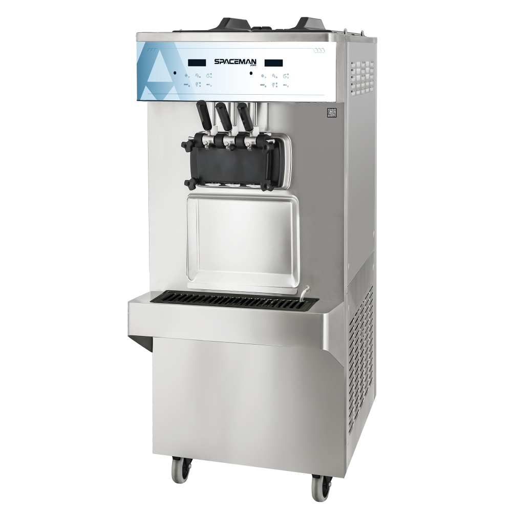 スーパームーン S Spaceman 6378A-C Soft Serve Ice Cream Machine w/ (2) 13 7/10 qt