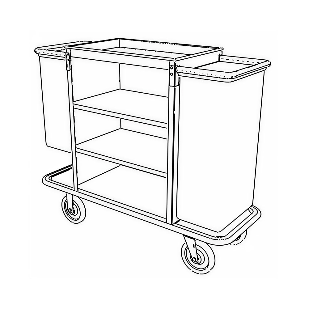 trolley cart housekeeping drawing