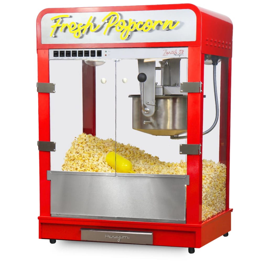610-1132500 Zenith Series Popcorn Machine w/ 32 oz Kettle - Red, 120/240v