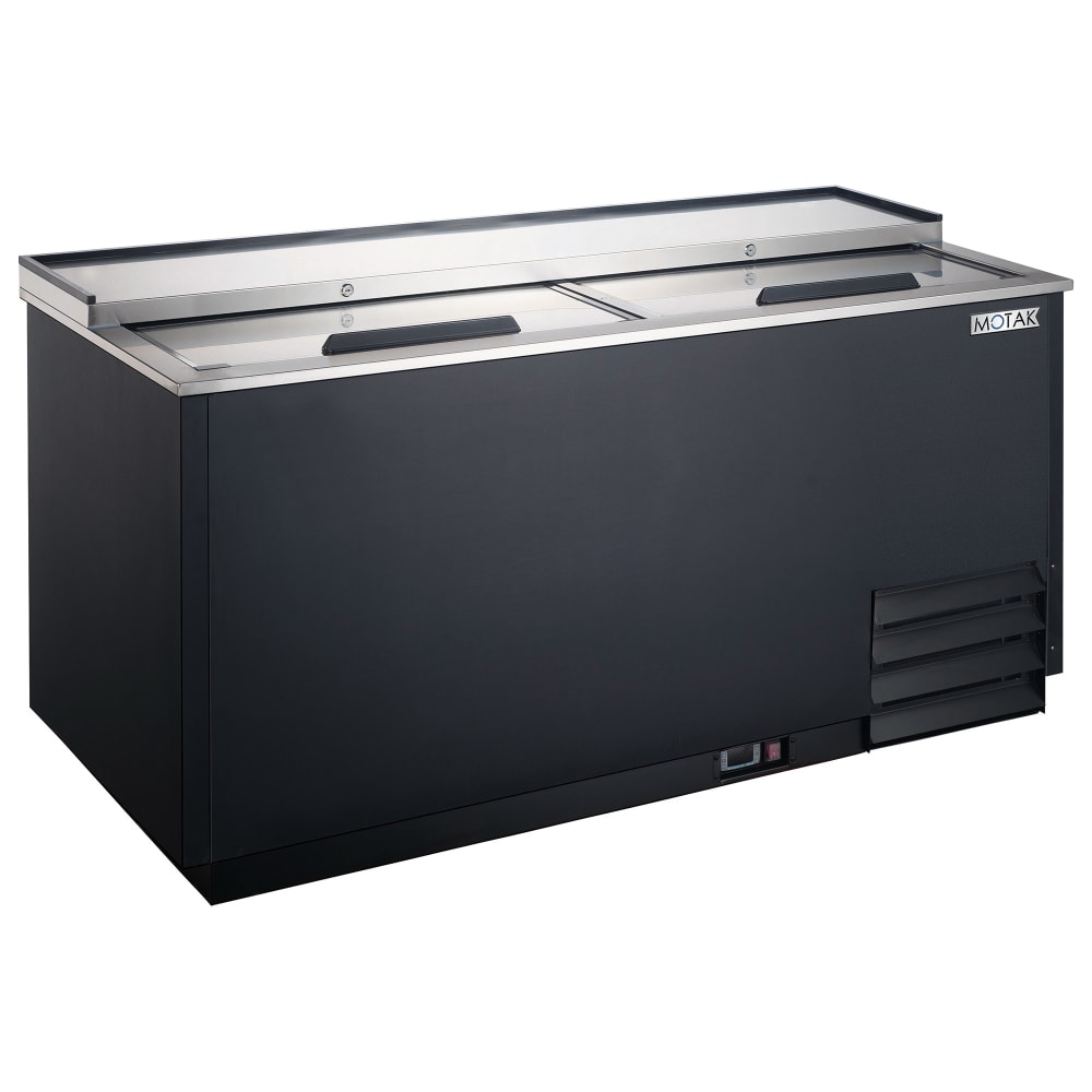 999-MRGF3 2 Section Glass Chiller w/ 250 Mug Capacity - Black, 115v