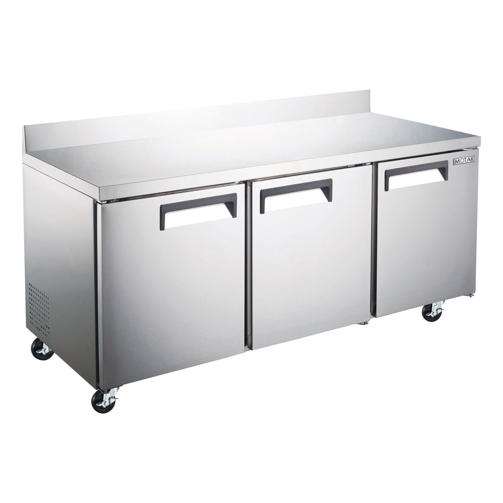 999-MRWT3S 71 1/2" Worktop Refrigerator w/ (3) Sections & (3) Doors, 115v