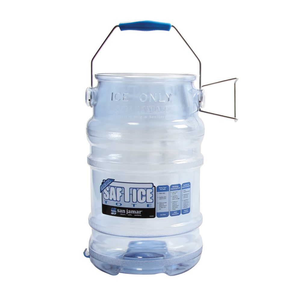 094-SI6000 Round Ice Tote w/ 6 gal Capacity, Clear Blue