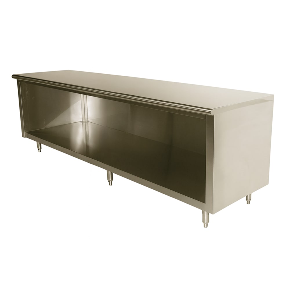 009-EBSS248 96" Dish Cabinet w/ Open Base, 24"D