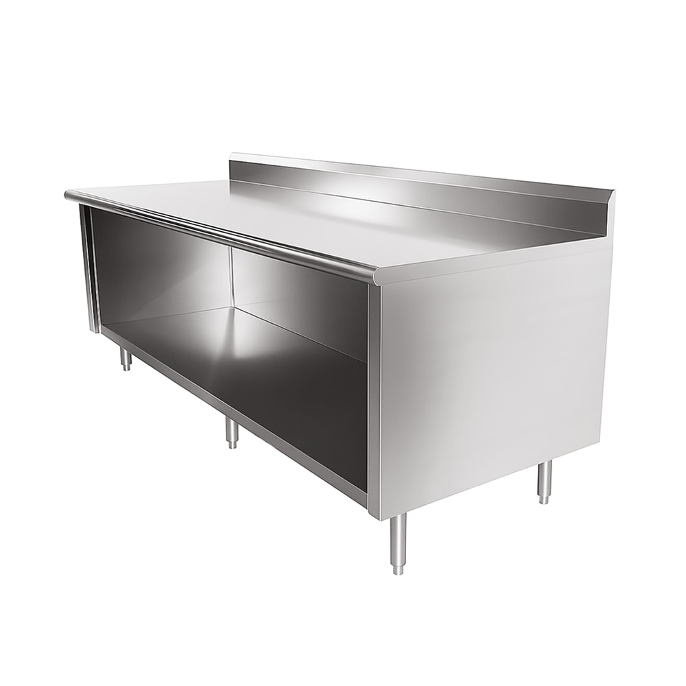 009-EKSS368 96" Dish Cabinet w/ Open Base & 5" Backsplash, 36"D