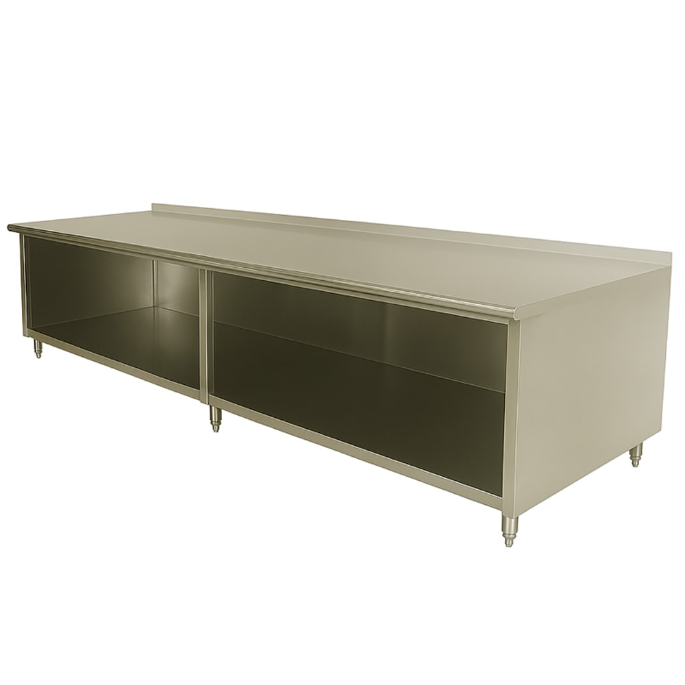 009-EBSS369 108" Dish Cabinet w/ Open Base, 36"D