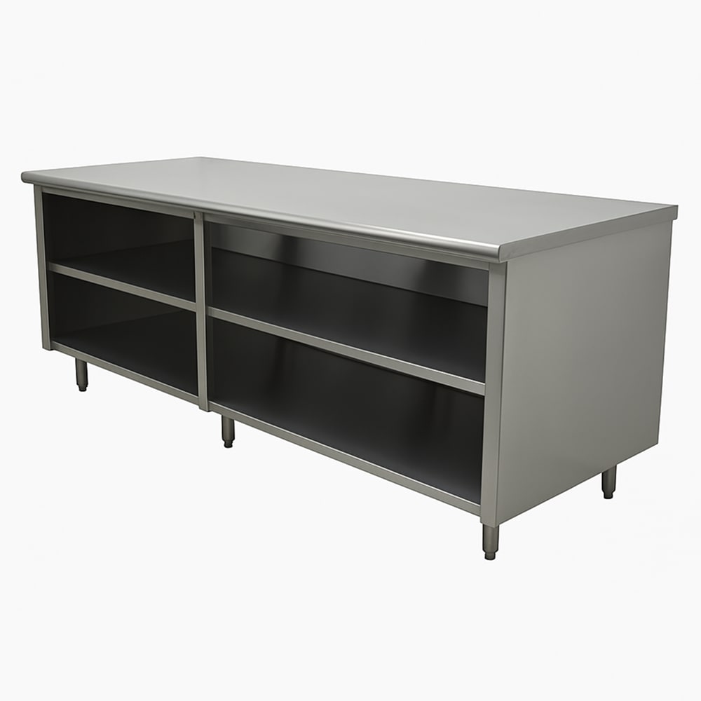 009-EEBSS3010MX 120" Dish Cabinet w/ Open Base & Midshelf, 30"D