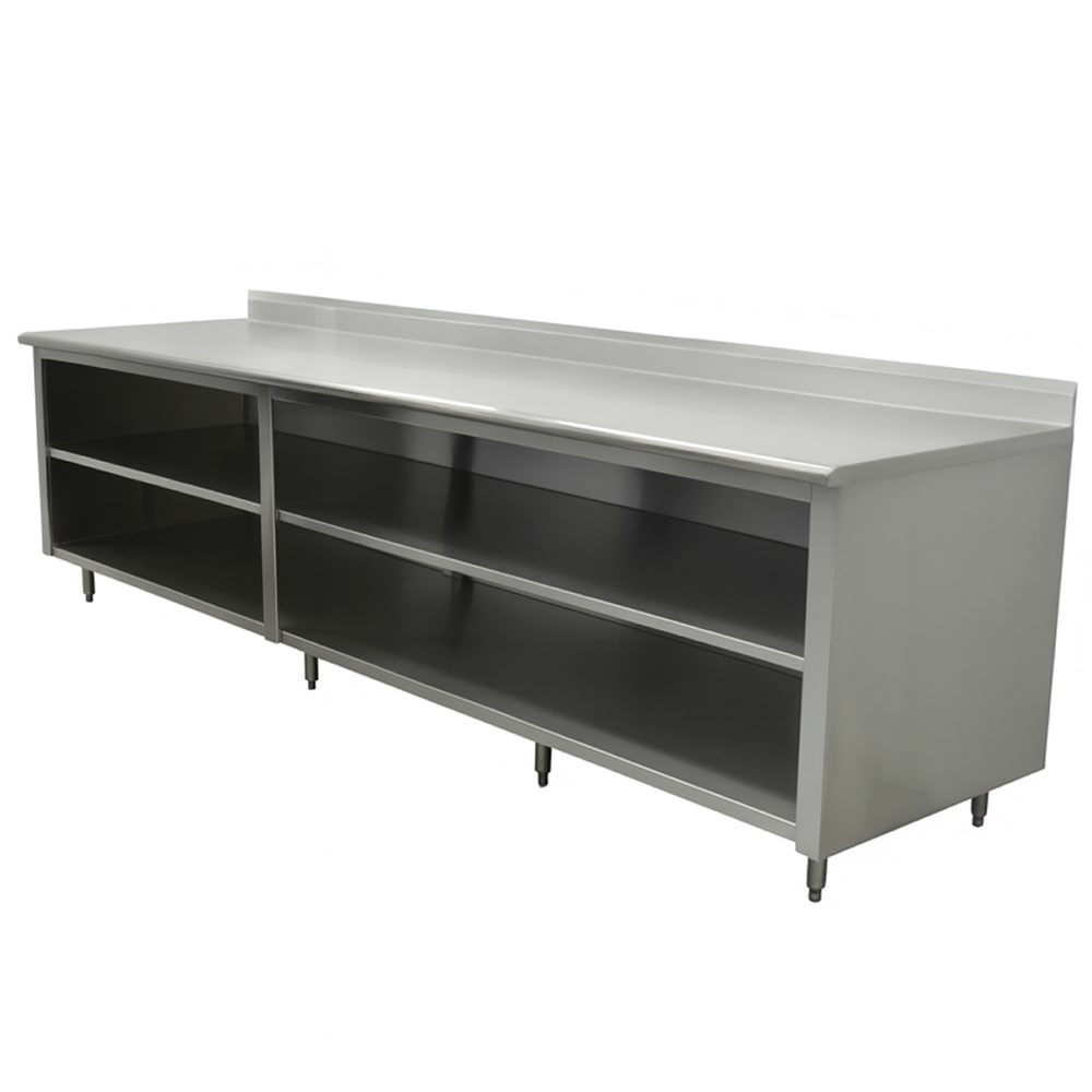 009-EEBSS309MX 108" Dish Cabinet w/ Open Base & Midshelf, 30"D