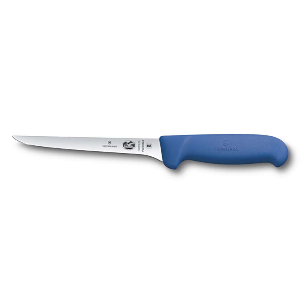 037-5641215 6" Flexible Straight Boning Knife w/ Blue Fibrox® Pro Handle, Stainless Steel