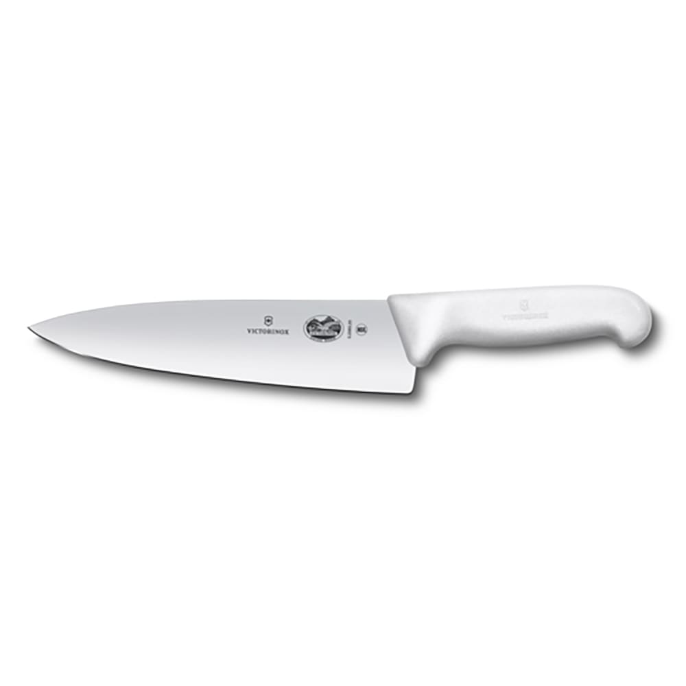 037-5206720 8" Extra Wide Chef's Knife w/ White Fibrox® Pro Handle, Stainless Steel