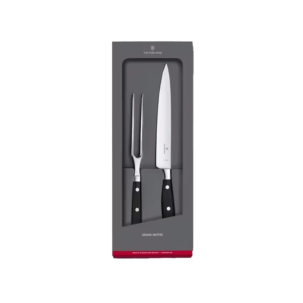037-772432 Grand Maître 2 Piece Carving Knife Set w/ Black POM Handle, Stainless Steel