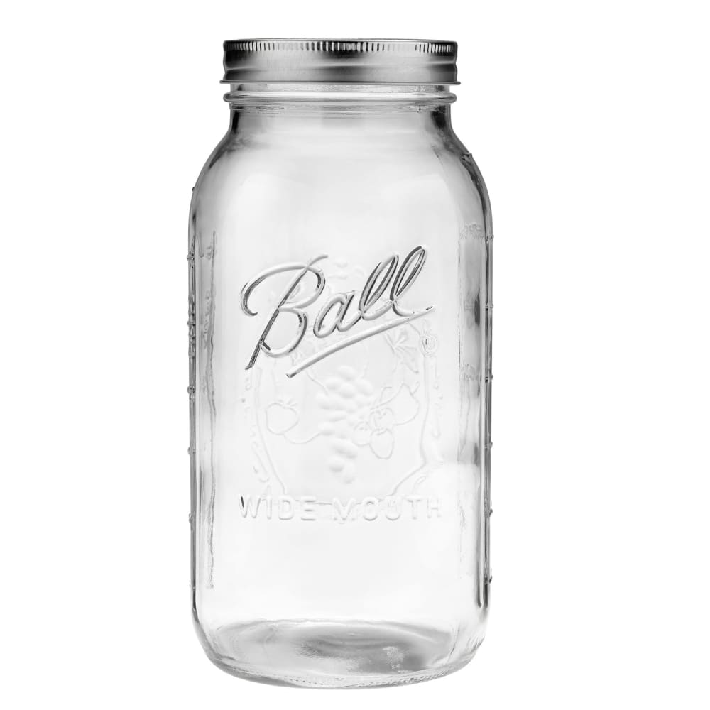 779-68100ZFP 64 oz Plain Mason Jar w/ SureTight™ Lid & Band - Wide Mouth