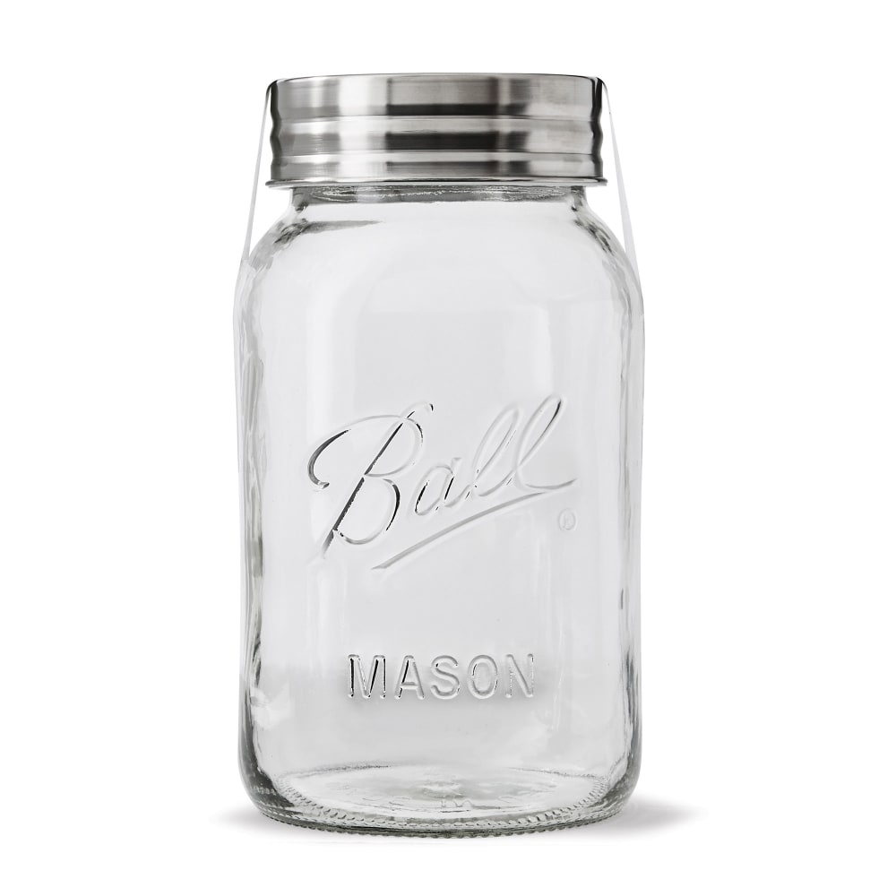 779-62000 32 oz Plain Mason Jar w/ SureTight™ Lid & Band - Regular Mouth