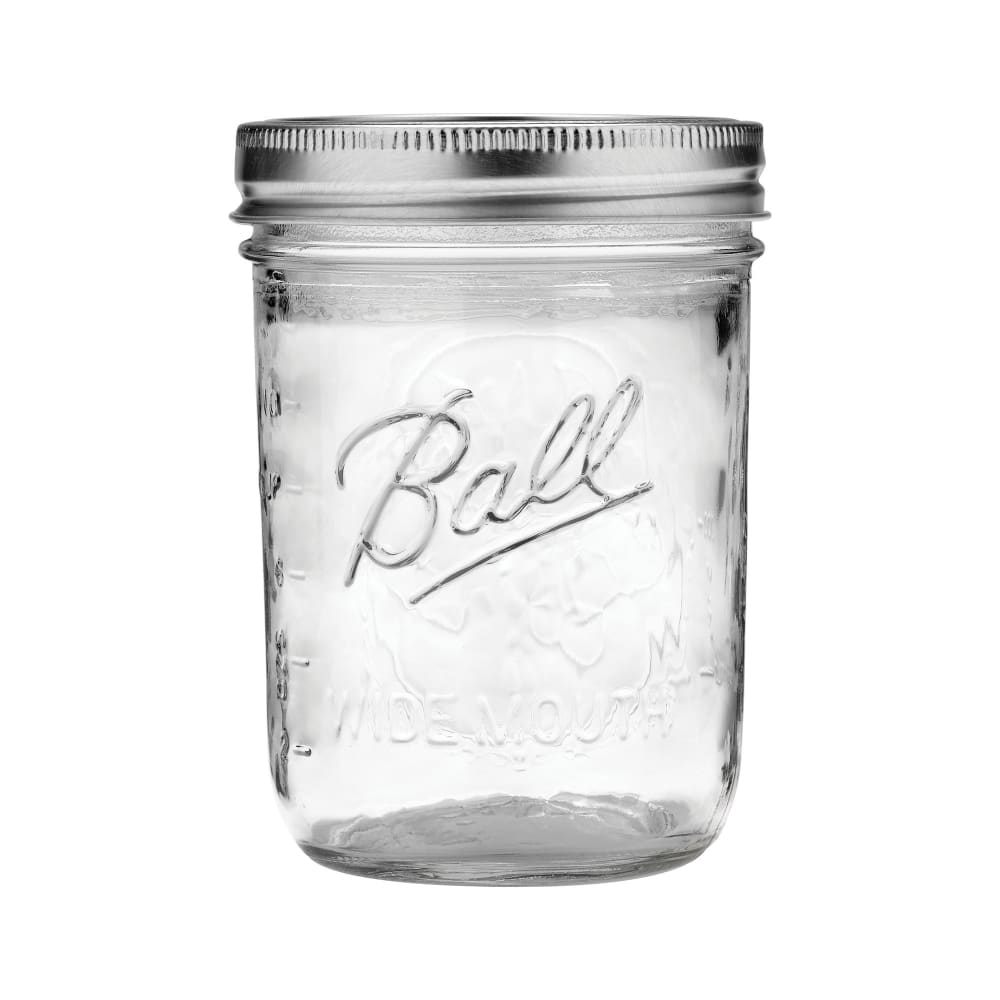 779-60000ZFP 8 oz Plain Mason Jar w/ SureTight™ Lid & Band - Regular Mouth