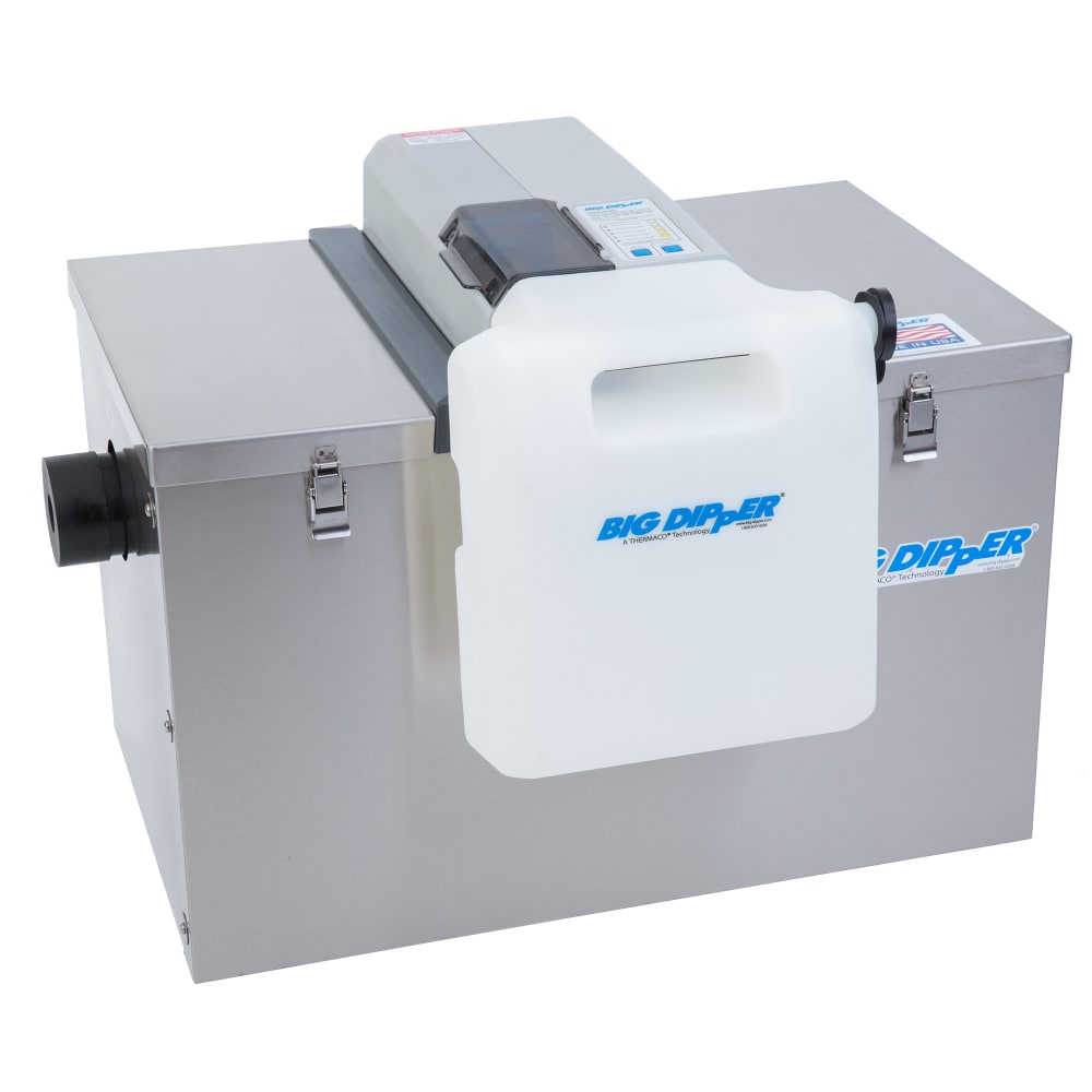 072-W350IS 85 1/5 lb Big Dipper® Pro Grease Trap w/ 35 GPM Capacity, Polyethylene/Stainless Steel