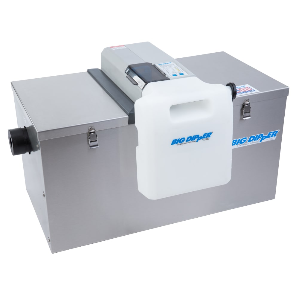 072-W500IS 108 2/5 lb Big Dipper® Pro Grease Trap w/ 50 GPM Capacity, Polyethylene/Stainless Stee...