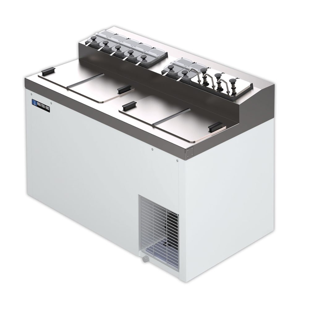050-FLR80 54" Ice Cream Topping Unit w/ Refrigerated Base - White, 115v