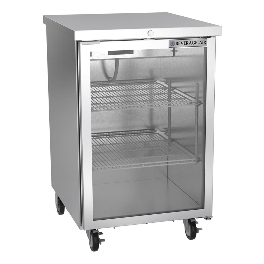 118-BB24HC1GS 24" Bar Refrigerator - 1 Swinging Glass Door, Stainless, 115v