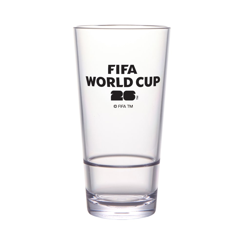 284-S18FIFA26LOGOBW 20 oz FIFA World Cup 2026™ Clear Plastic Tumbler w/ Logo