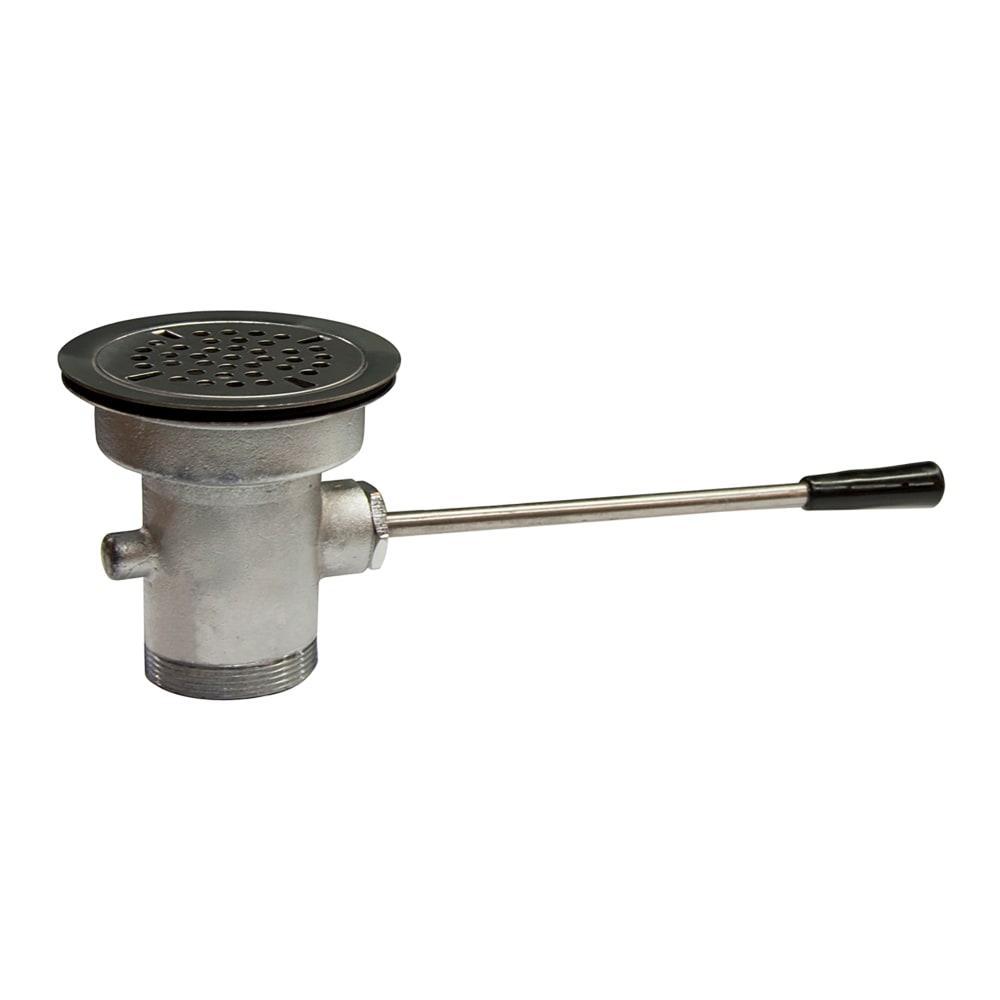 079-1WLSKB Lever Waste Valve, 3 1/2" Sink Opening, 2" Drain Outlet, 1 1/2" Adapter