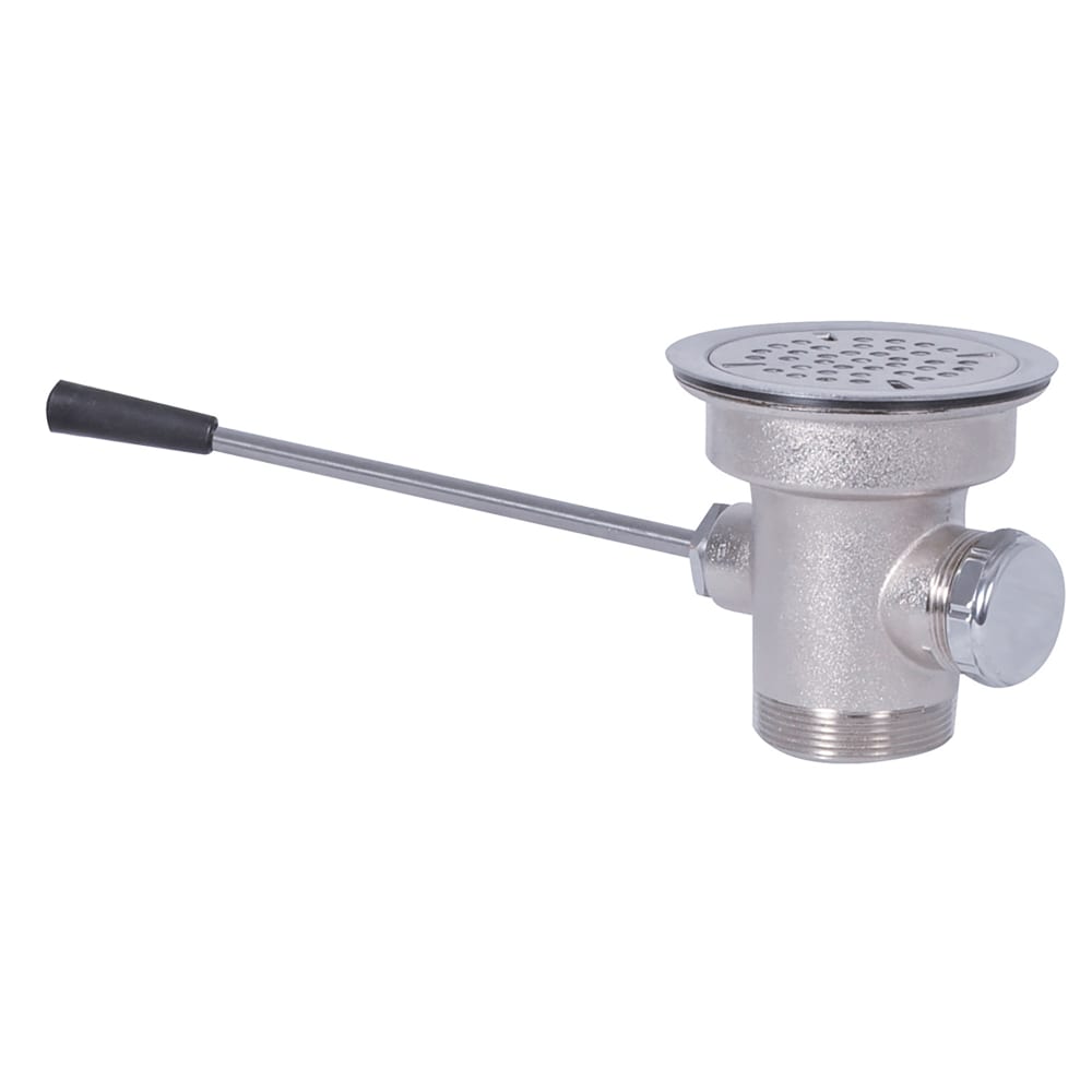 079-2WLSKB Lever Waste Valve, 3 1/2" Sink Opening, 2" Drain Outlet, 1 1/2" Adapter