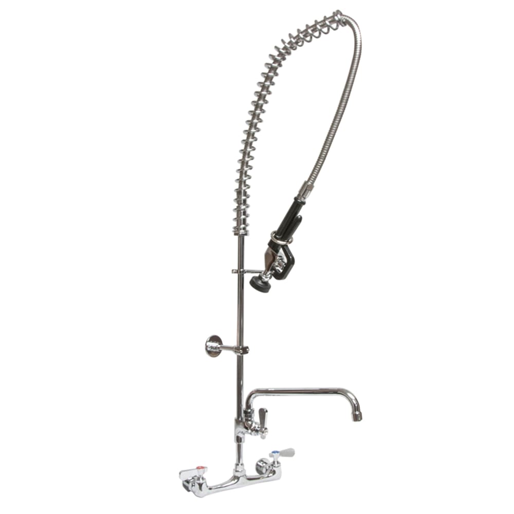 079-G41FABWRPMSVFKB 37 5/8" Wall Mount Pre Rinse Faucet - 2 GPM, Base with Nozzle