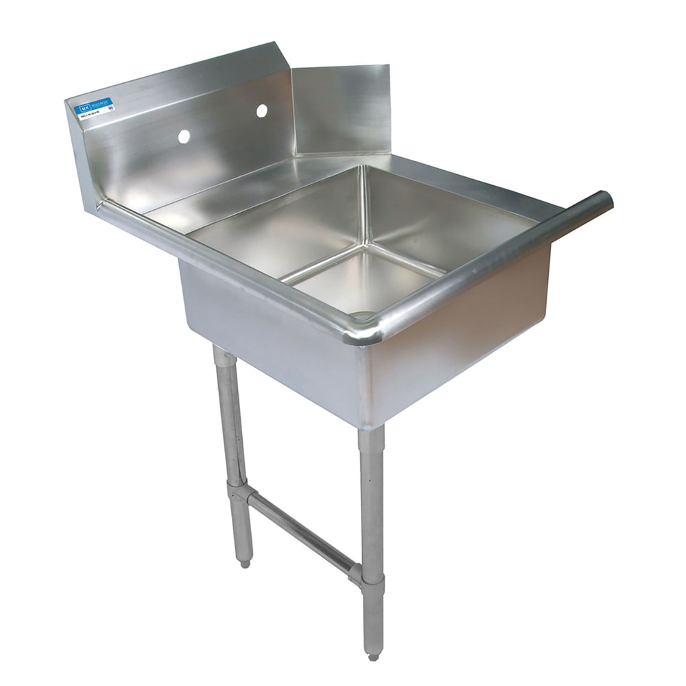 079-SSL06TDSKB 60" Straight Dish Table - Left to Right, (1) 20" x 20" x 8" Si...