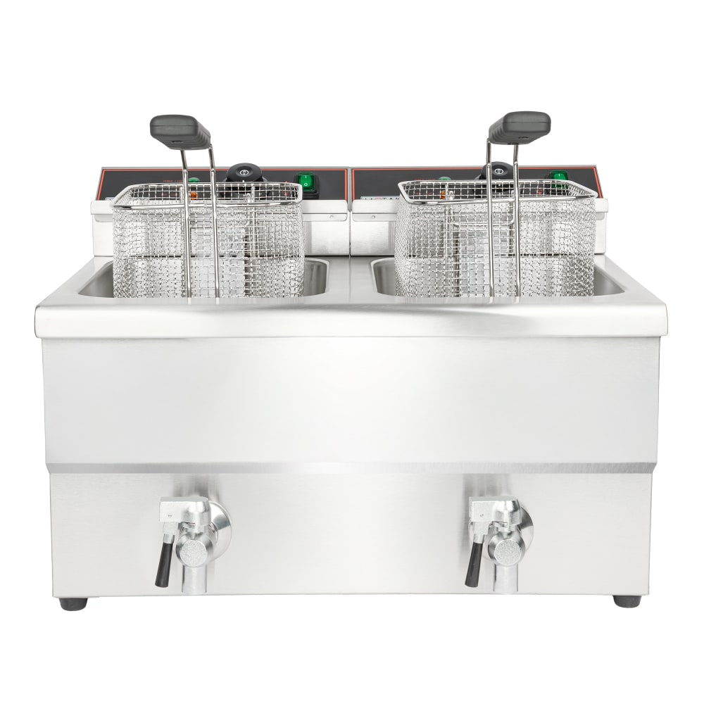 734-MCFD8 Countertop Electric Fryer - Two 18 lb Vats, 208-240v