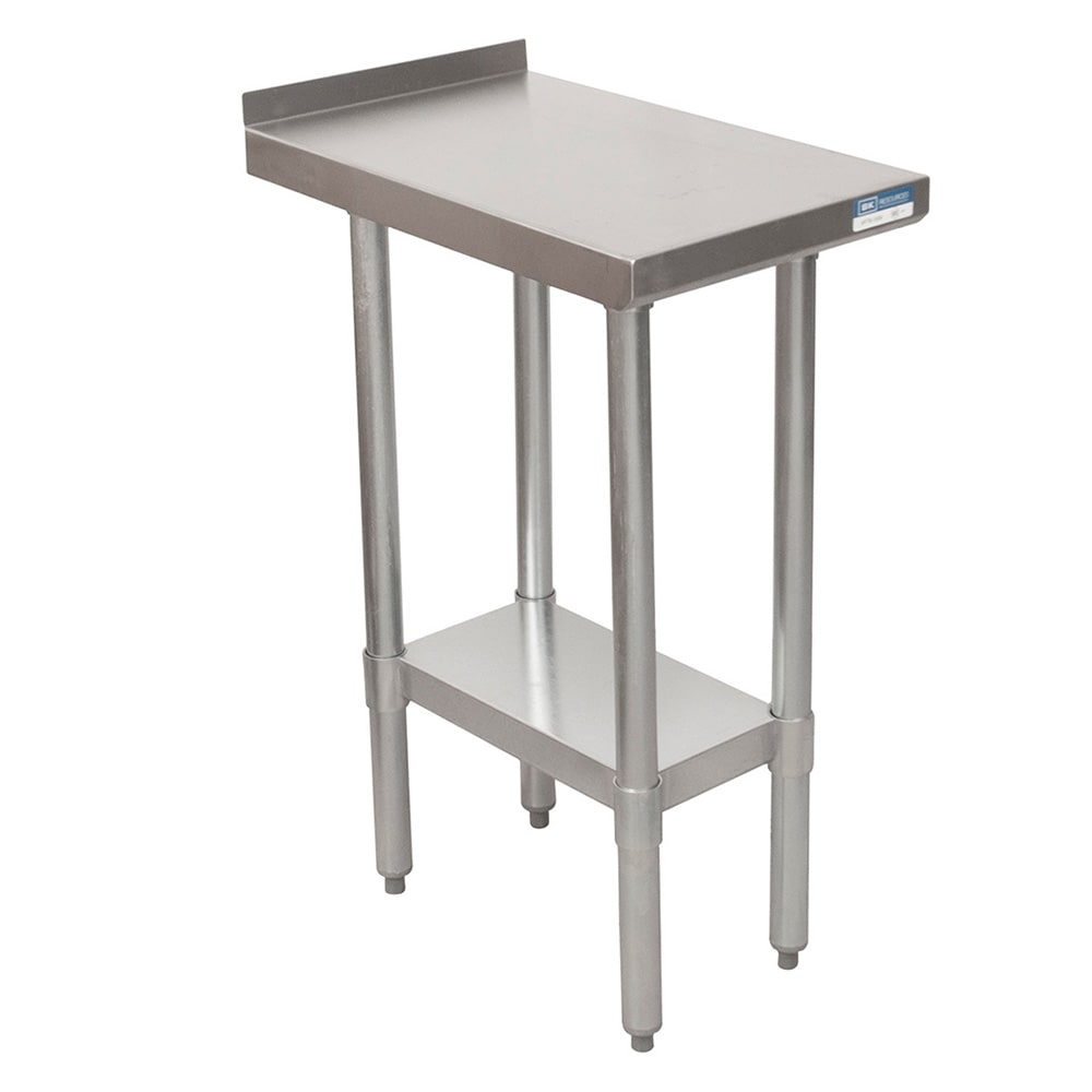 079-4251STFV Equipment Filler Table w/ Undershelf - 15" x 24", 18 ga Stainless Steel, 1...