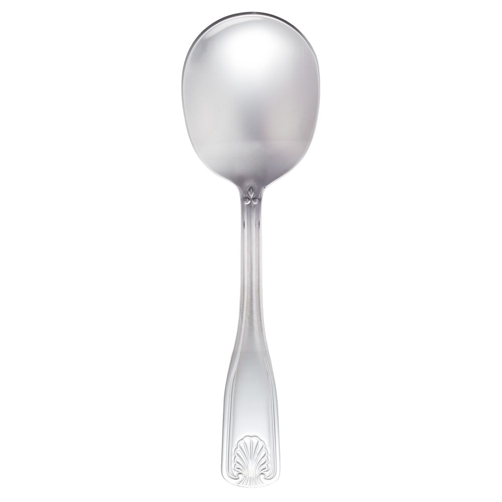 200-SHL02 6 1/5" Bouillon Spoon with 18/0 Stainless Grade, Shell Pattern