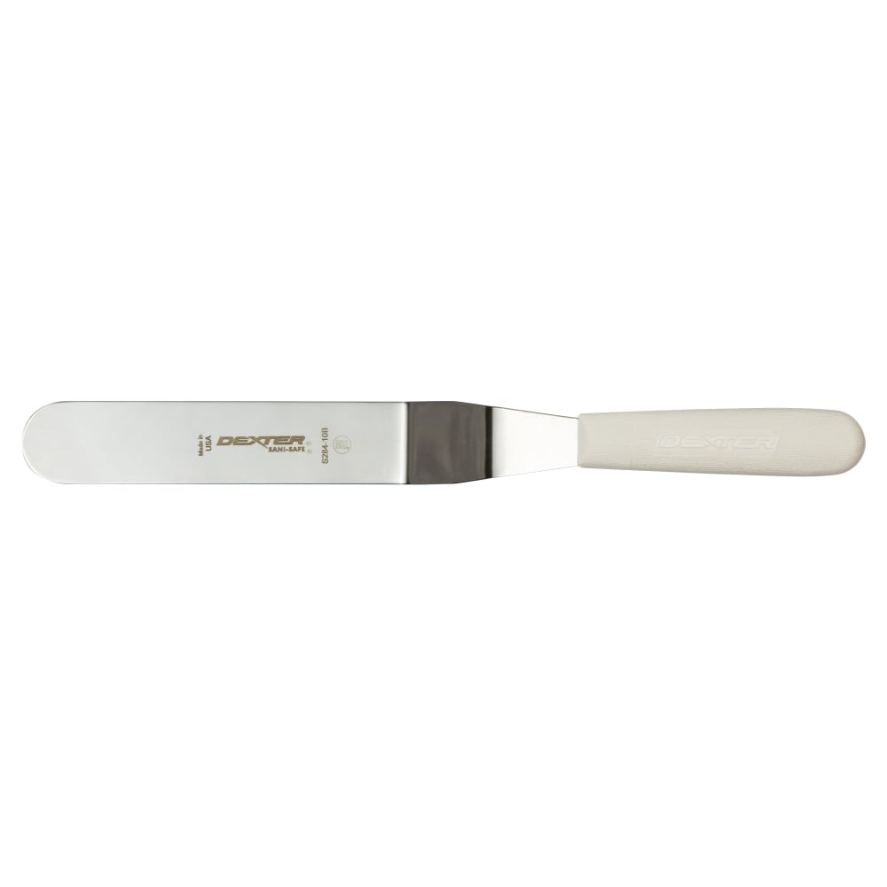 135-19973 10" Sani-Safe® Offset Spatula w/ Polypropylene White Handle, Stainless Steel