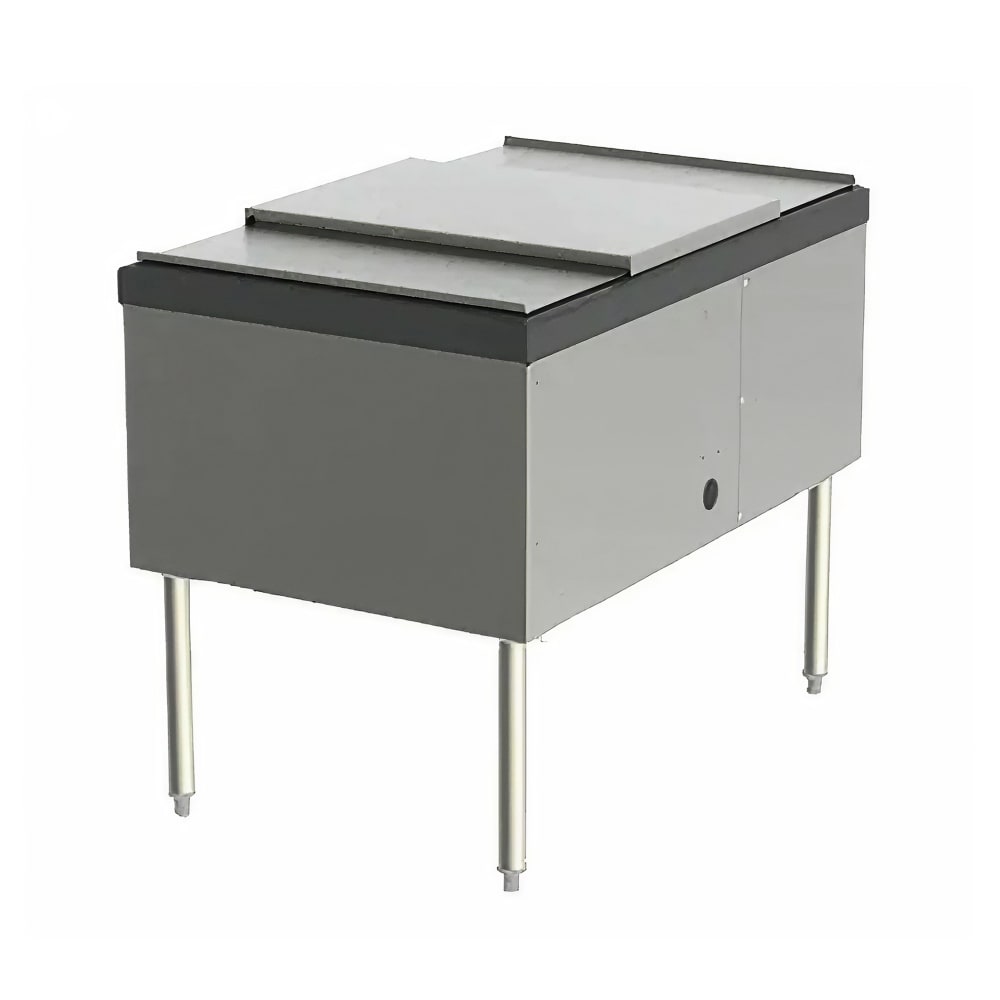 199-SS24IC20 24-in Pass Thru Ice Chest Service Station w/ 20 Circuit Cold Plate, 114-lb