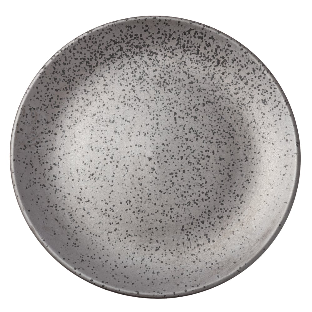 614-DB107 7" Round Diamond Black Plate - Porcelain, Dark Bronze