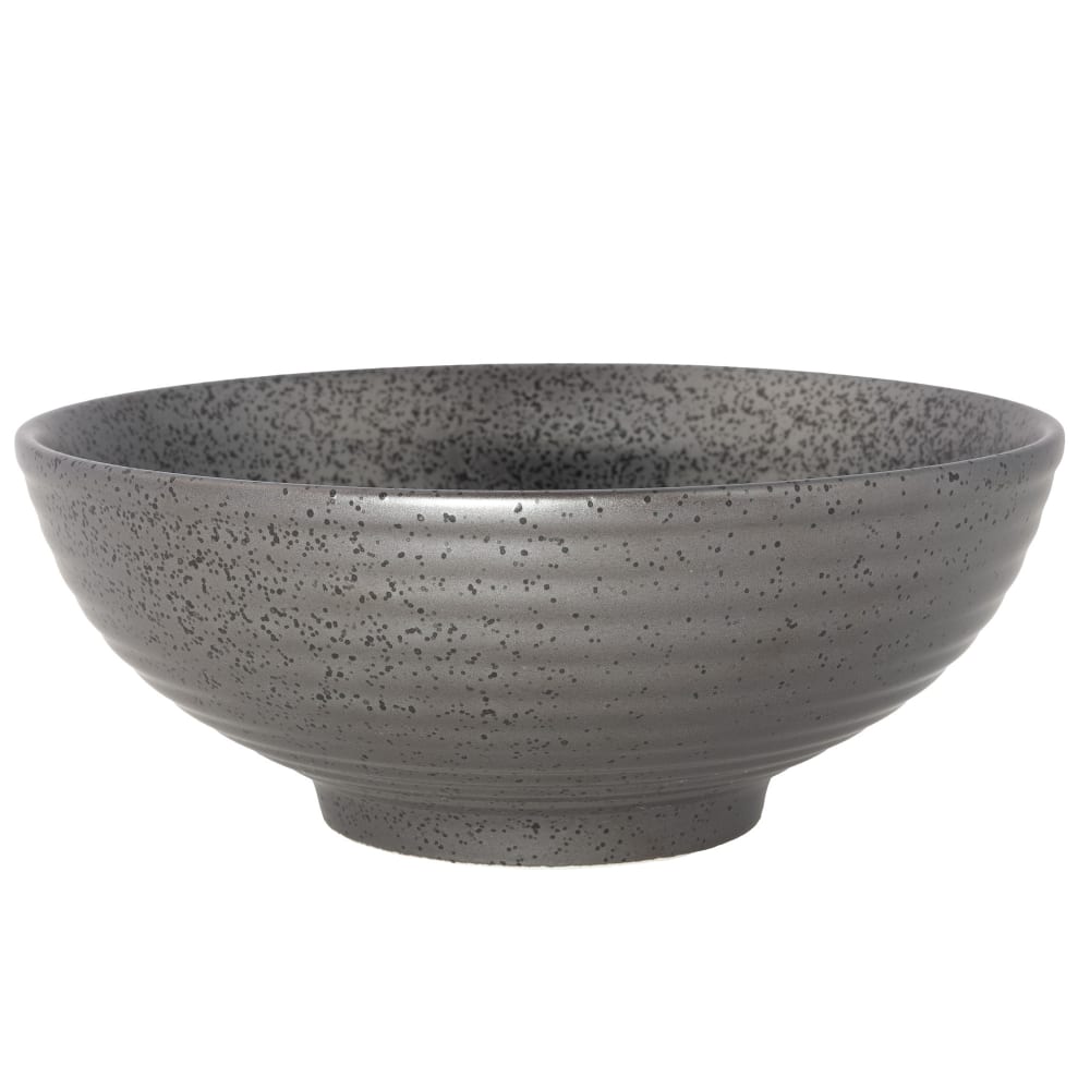 614-DB3007 24 oz Round Diamond Black Soup Bowl - Porcelain, Dark Bronze