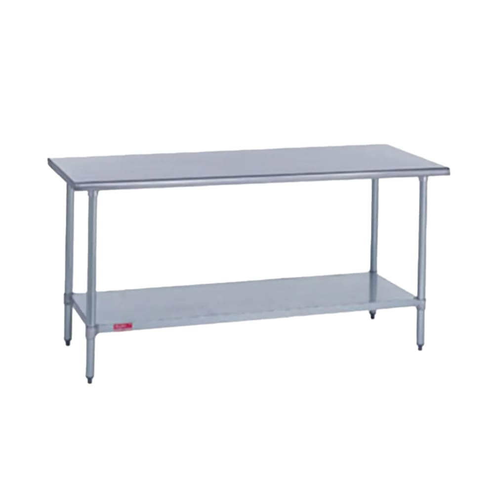 212-416S3696 96" 16 ga Work Table w/ Undershelf & 400 Series Stainless Flat Top