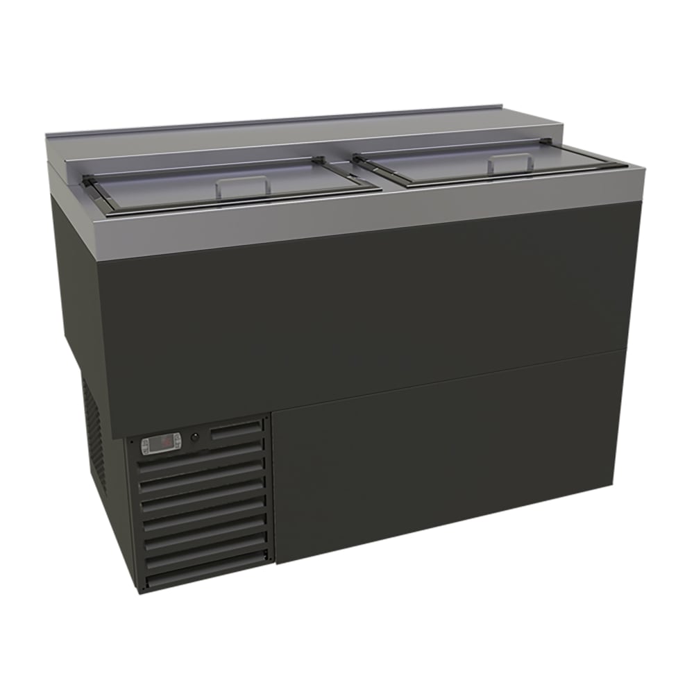 679-MF48B2 2 Section Glass Chiller w/ 147 Mug Capacity - Black, 120v