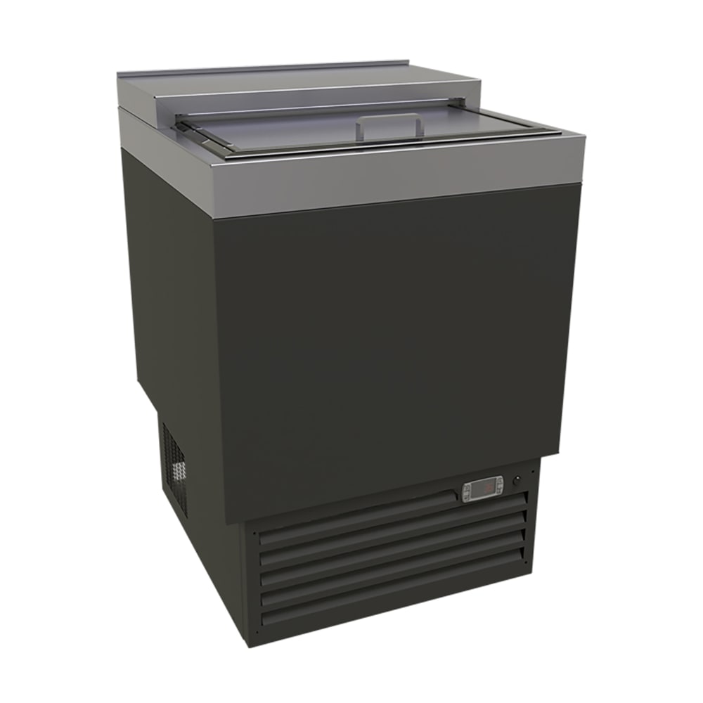 679-MF24B 1 Section Glass Chiller w/ 55 Mug Capacity - Black, 120v